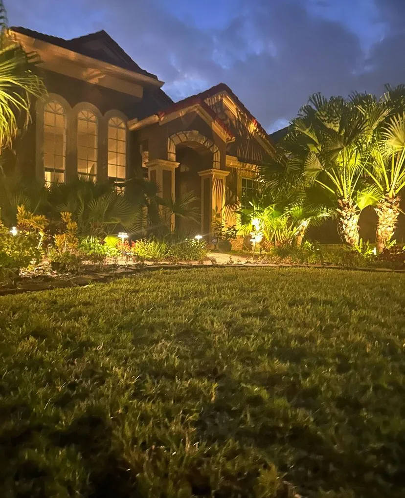 Landscape Lighting A well-lit landscape adds beauty and security to any home. This system of low-voltage lights can be used to highlight architectural features, illuminate pathways, and create a safe and inviting outdoor environment.